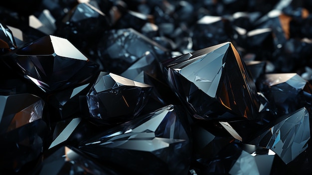 Photo black crystal background