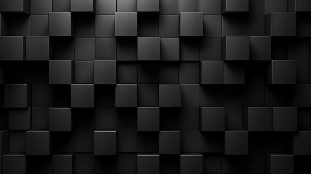 Photo black cubes black abstract geometric background with cubes