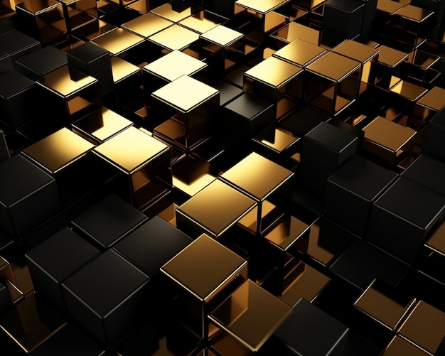 Black cubes that are all that are gold