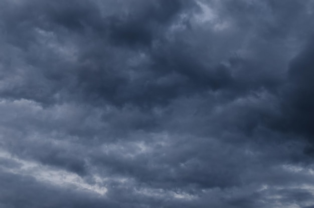 Black cumulus clouds before the beginning of a strong storm