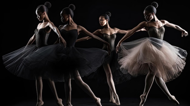 Black dancers bring their unique artistry and athleticism to the world of ballet adding diversity and beauty to this classical art form Generated by AI