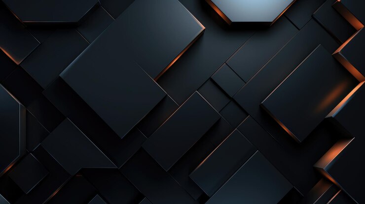Black dark abstract background Geometric shape Line angle triangle stripe polygon Color gradient
