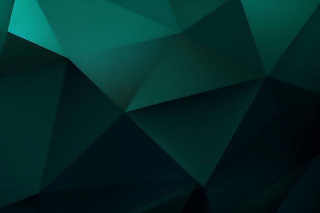 Black dark bottle green teal jade abstract background Geometric shape 3d effect Triangle polygon