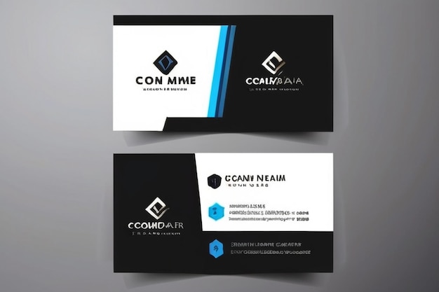 black dark business card modern design vector