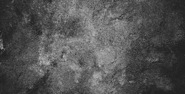 Black dark grunge background and texture of black concrete wall