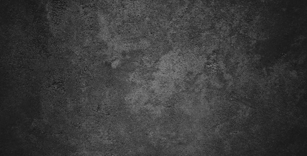 Black dark grunge background and texture of black concrete wall