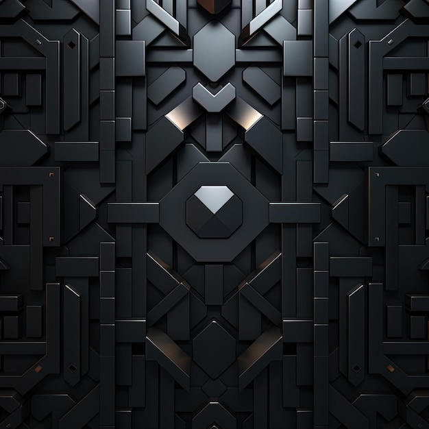 Black design inspired by geometric patterns