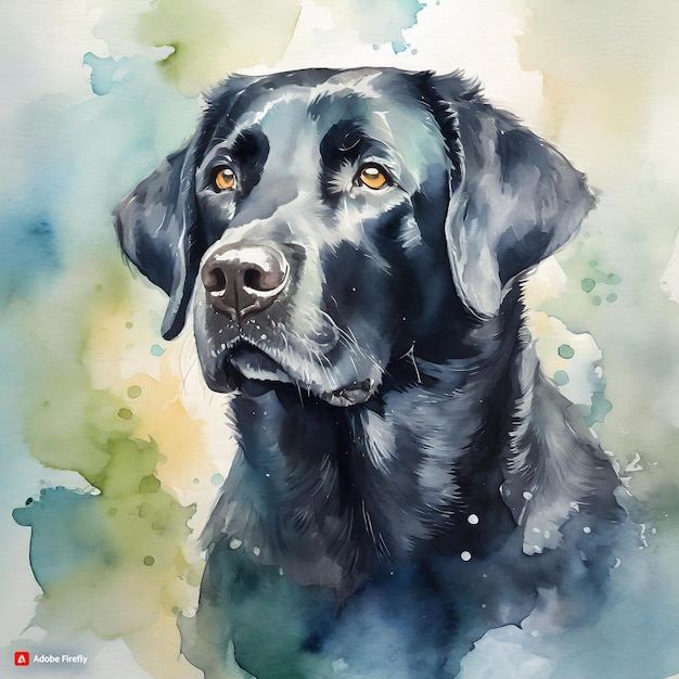 Black dog photo art