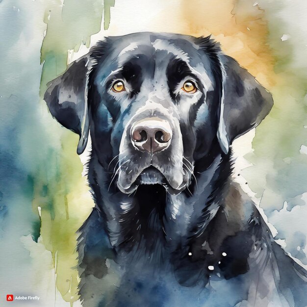 Black dog photo art