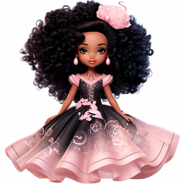 Photo black doll cute