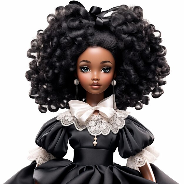 Photo black doll cute