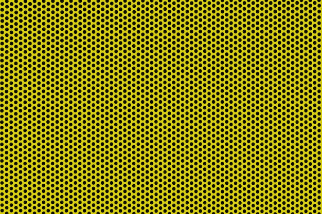 Black Dot on Yellow Texture Background