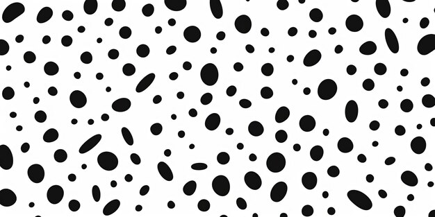 Photo black dots on white background seamless pattern in the style of organic material