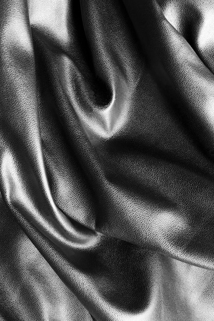 Black draped leather