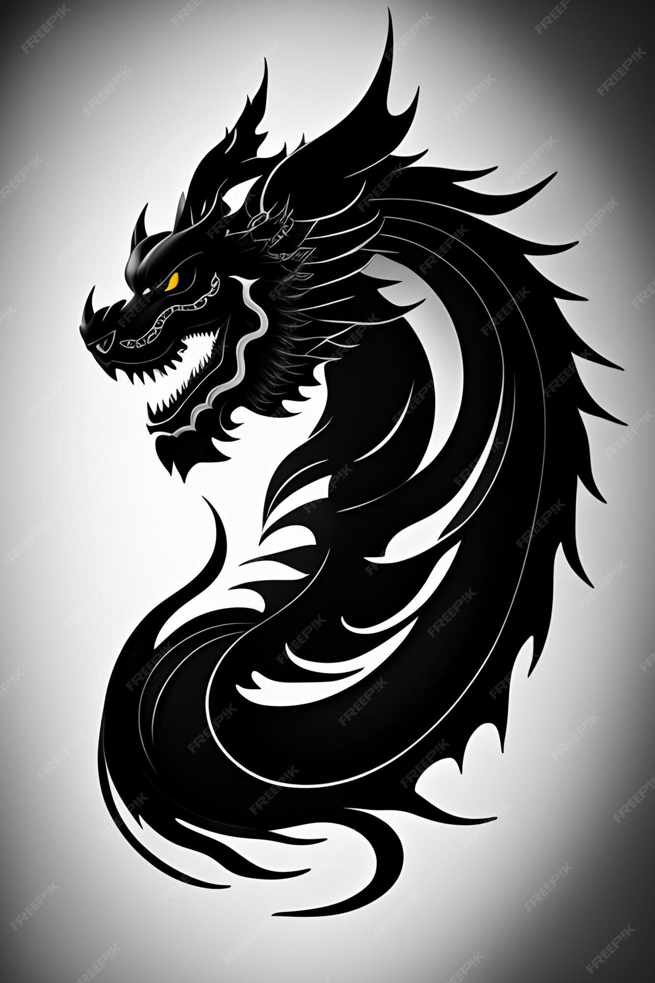 Premium AI Image Black Drigon