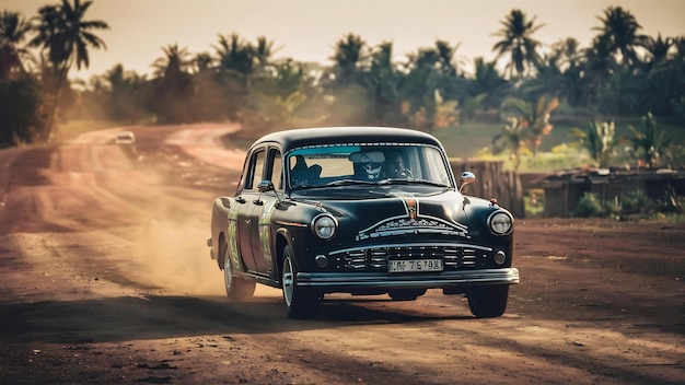 Black driving african car beautiful