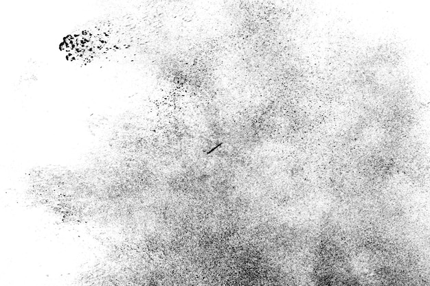 Black dust on a white background