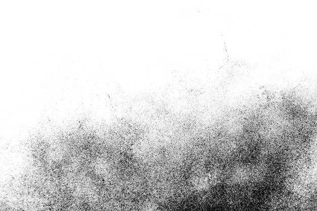 Photo black dust on a white background