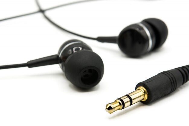 Photo black earphones
