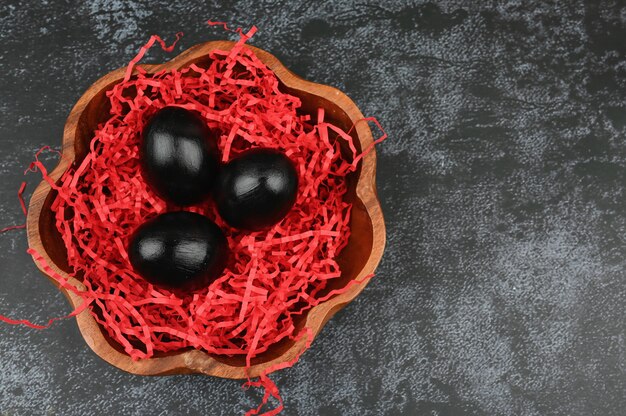 Black easter concept. Black eggs. Easter for black people.