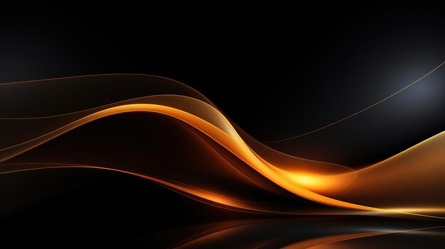 black elegant background with wave gold line modern luxury