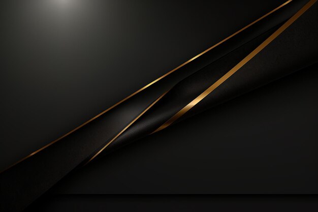 black elegant background with wave gold line modern luxury