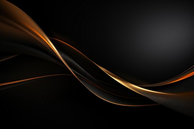 black elegant background with wave gold line modern luxury