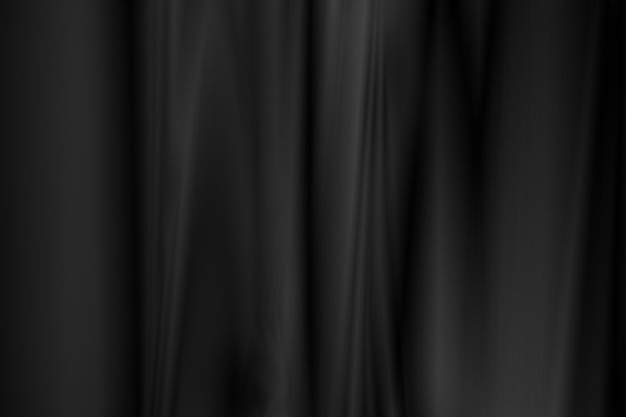 Black elegant fabric curtain soft focus background, dark studio wallpaper for product design