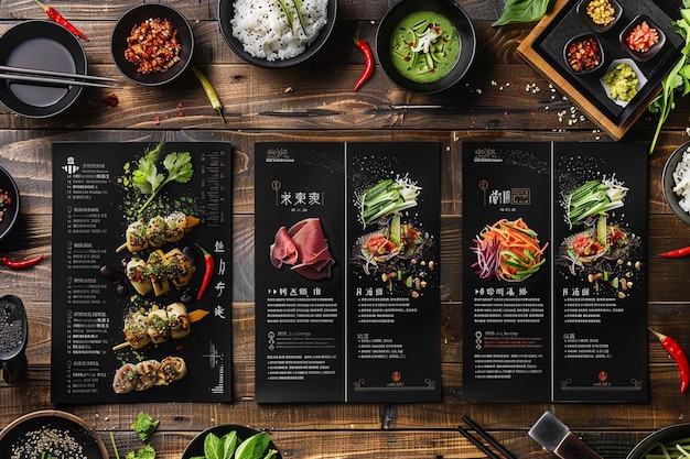 Black elegant food flyer