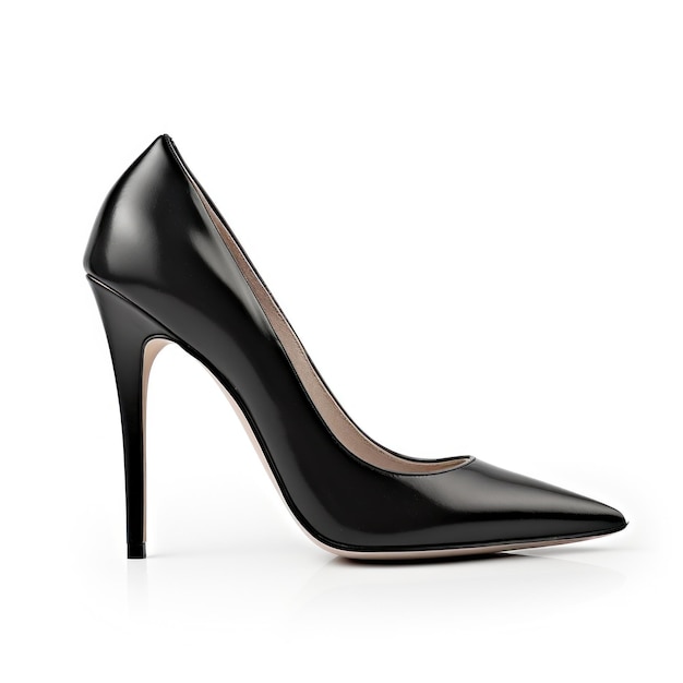 black elegant stiletto heel isolated