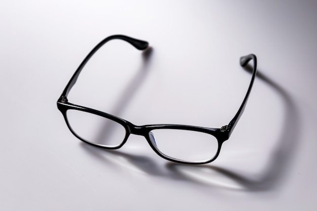 Black eyeglasses spectacles with shiny black frame For reading 