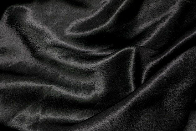 Black fabric cloth background texture