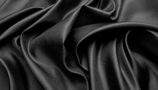 Black fabric texture background abstract