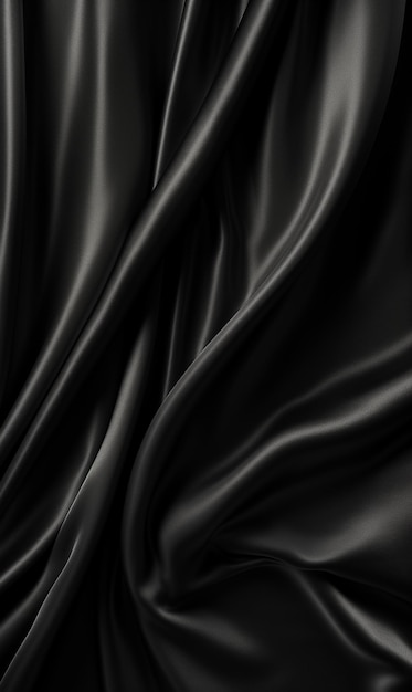 Photo a black fabric texture background