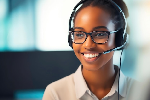 Black Female Call Center Pro