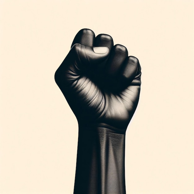 Иллюстрация "Черный кулак" борется за права