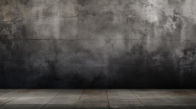 Black floor texture empty dark room abstract background with fog