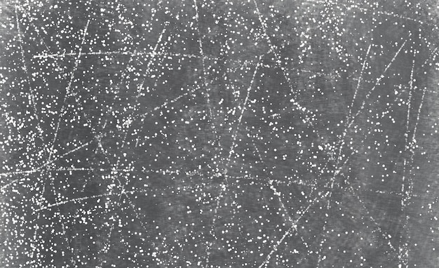 黒い床に白い点と星の文字