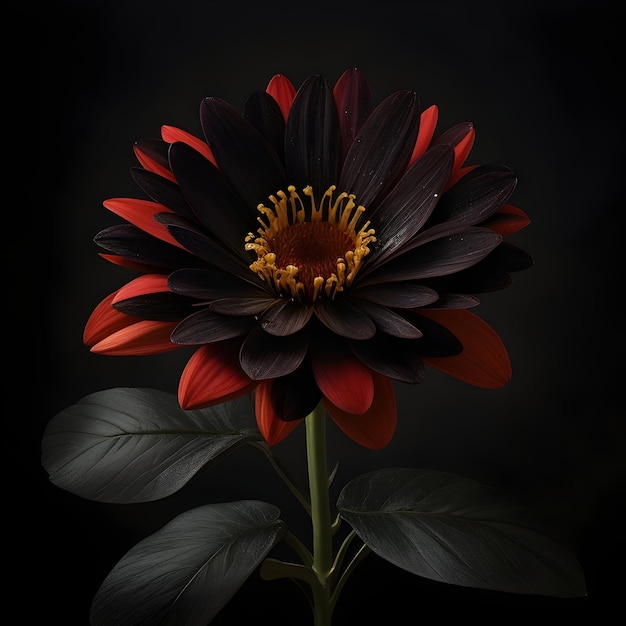 Photo black flower