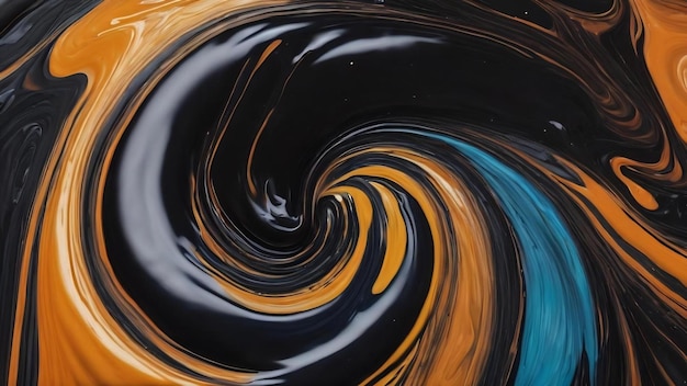 Foto pittura acrilica a vortice di arte fluida nera