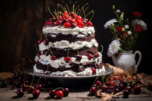 Photo black forest cake