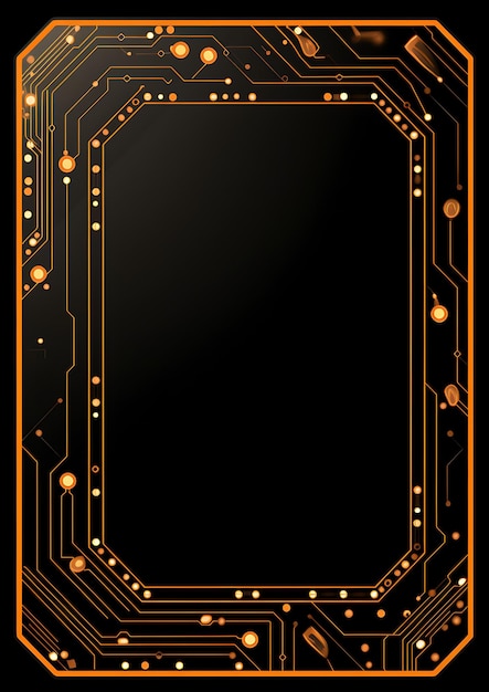 Photo a black frame with a gold border and a black background with a gold border