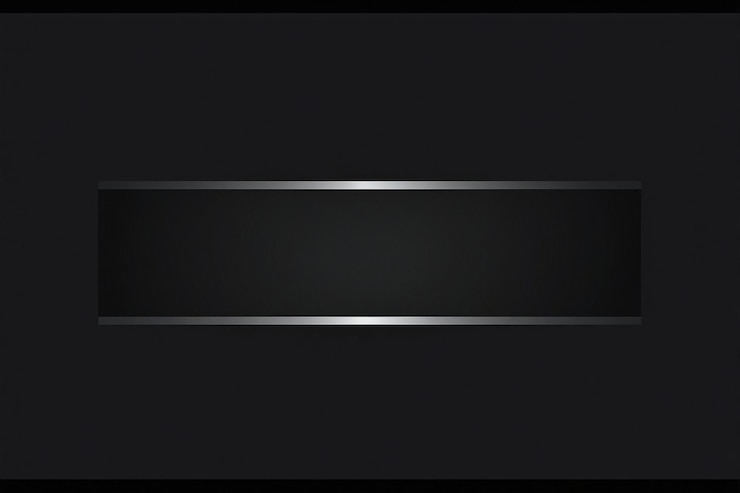 Photo a black frame with a silver border and a black border