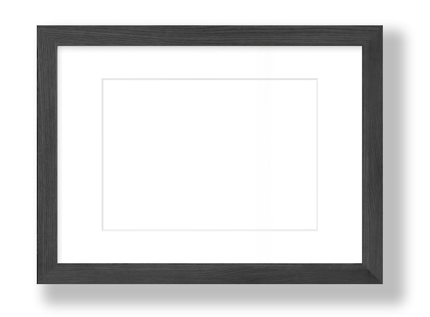 Photo a black frame with a white border that says'black'on it.