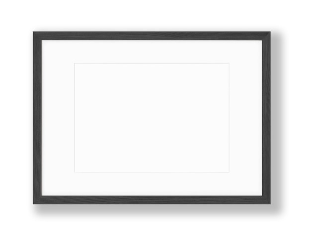 Black frame with a white border on a white background.