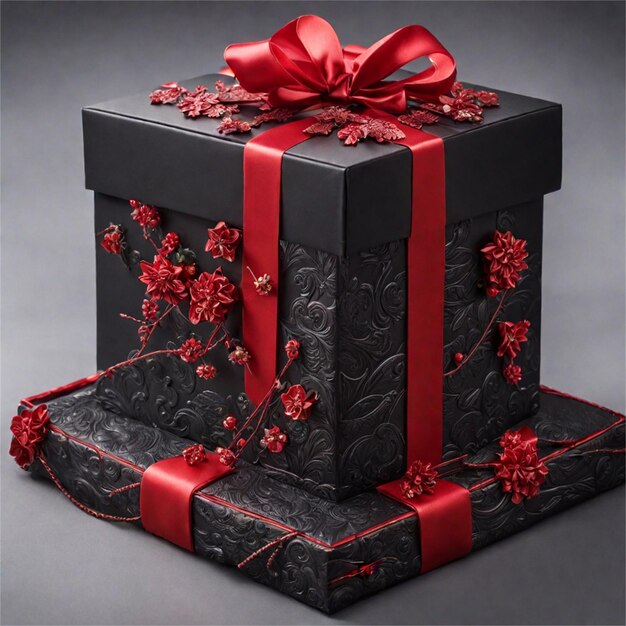 Black Friday 2023 Theme Made Out Of Gift Boxes With Red