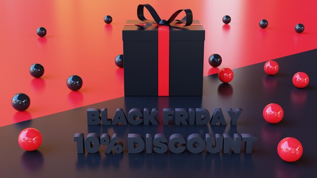 Black Friday 3D Gift Box 10 Percent Discount