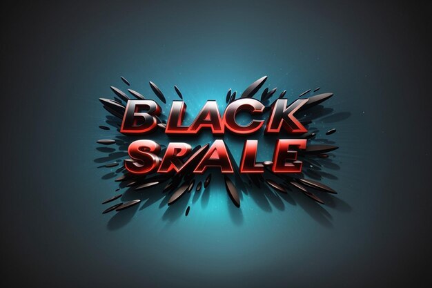 Photo black friday 3d illustrationblack friday 3d text effectblack friday background