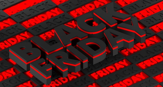 Black Friday 3D-rendering