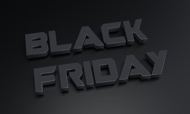 Foto black friday 3d-tekstbanner of posterontwerp isoleren op achtergrond big discount sale concept